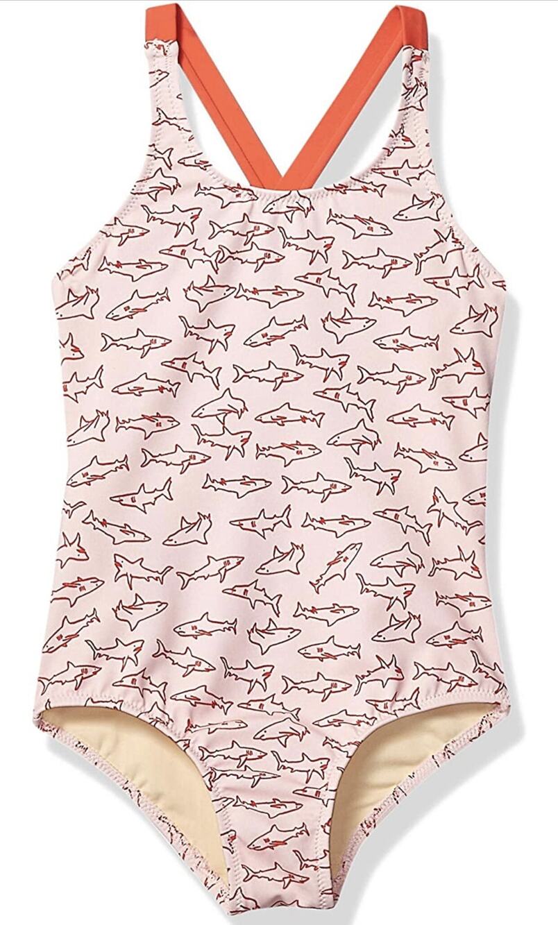 Amazon Essentials One piece Shark Swimsuit Nwt Small